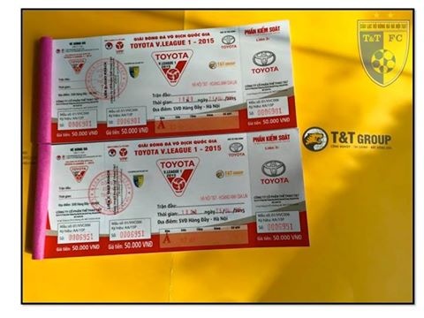 Vé trận Hà Nội T&T và HAGL đã ở trong trạng thái sẵn sàng bán tới tay người hâm mộ.