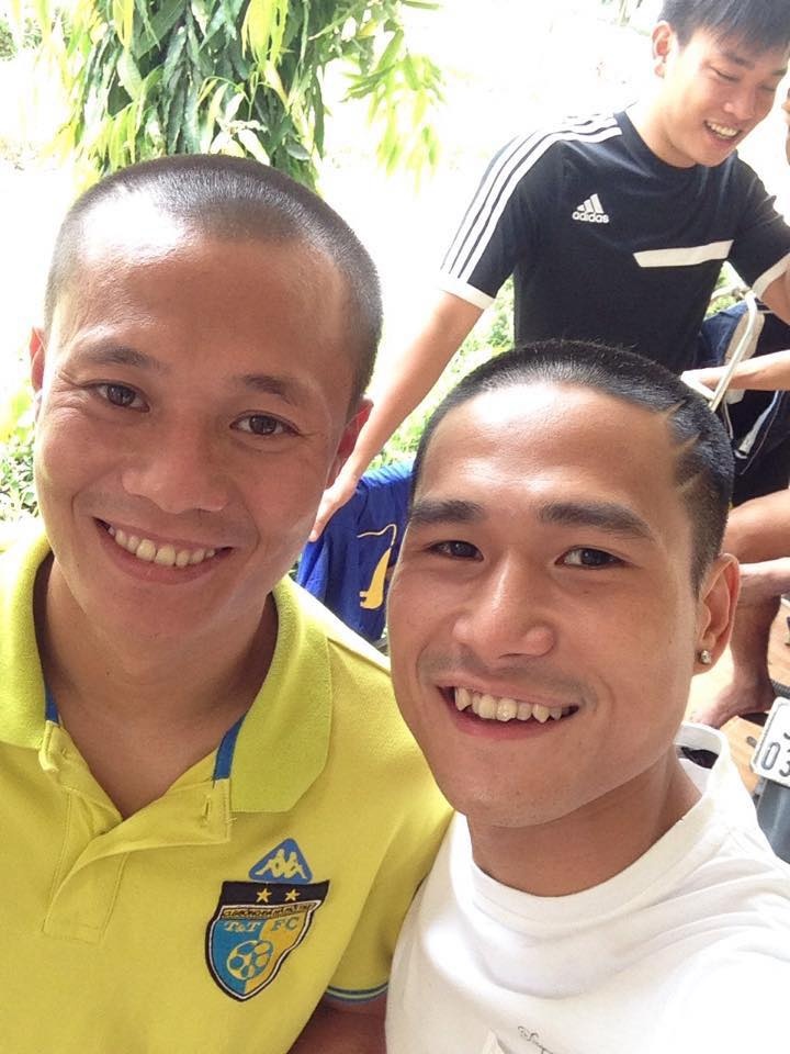 Thành Lương và Quốc Long với kiểu đầu mới.