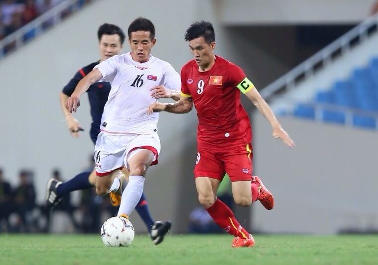Công Vinh trong trận hòa 1-1 trước CHDCND Triều Tiên. Ảnh: Tùng Lê