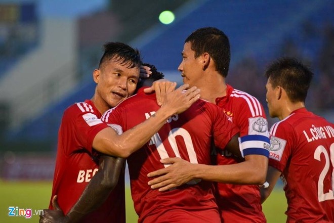 Bình Dương đã thi đấu khởi sắc trở lại và dẫn đầu bảng xếp hạng V.League. Ảnh: Nguyễn Đăng