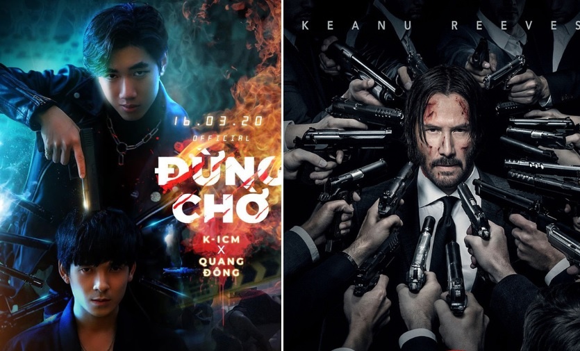 Poster MV moi cua K-ICM dao bom tan 'John Wick 2'? hinh anh