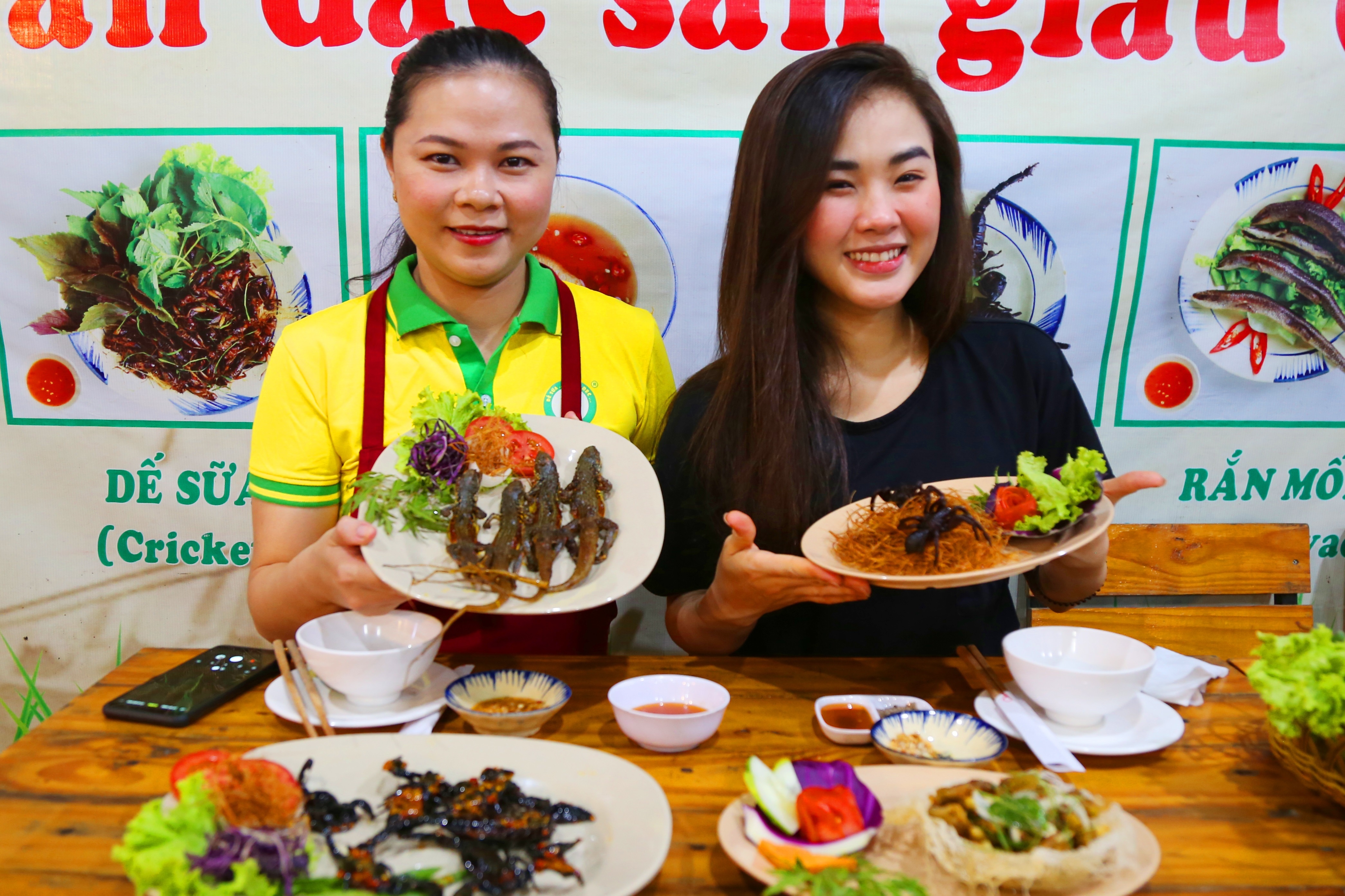 Trai nghiem mon an tu nhen, bo cap hinh anh