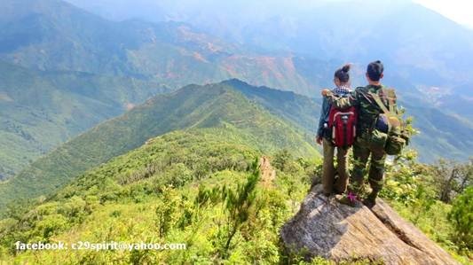 Trên đường về từ một mõm đá nhìn xuống đầu rùa.