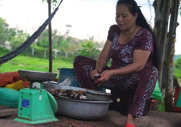 Rắn là mặt hàng đắt nhất ở đây. Nếu khách hàng yêu cầu, người bán sẽ hoàn toàn tự nhiên sơ chế rắn ngay trước mặt khách. 