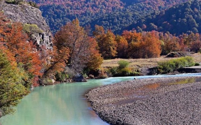 Mỗi độ thu về, thung lũng Gauja, Latvia mang đến cho du khách những trải nghiệm tuyệt vời với phong cảnh hữu tình, thơ mộng. Những hàng cây đỏ tía xen chút vàng óng nghiêng mình soi bóng cạnh dòng sông xanh ngắt, yên ả trôi trong khí trời mát dịu. Tại khu vực này có cáp treo từ thành phố Sigulda, cung cấp du khách góc nhìn đẹp từ trên cao - Ảnh: Telegraph