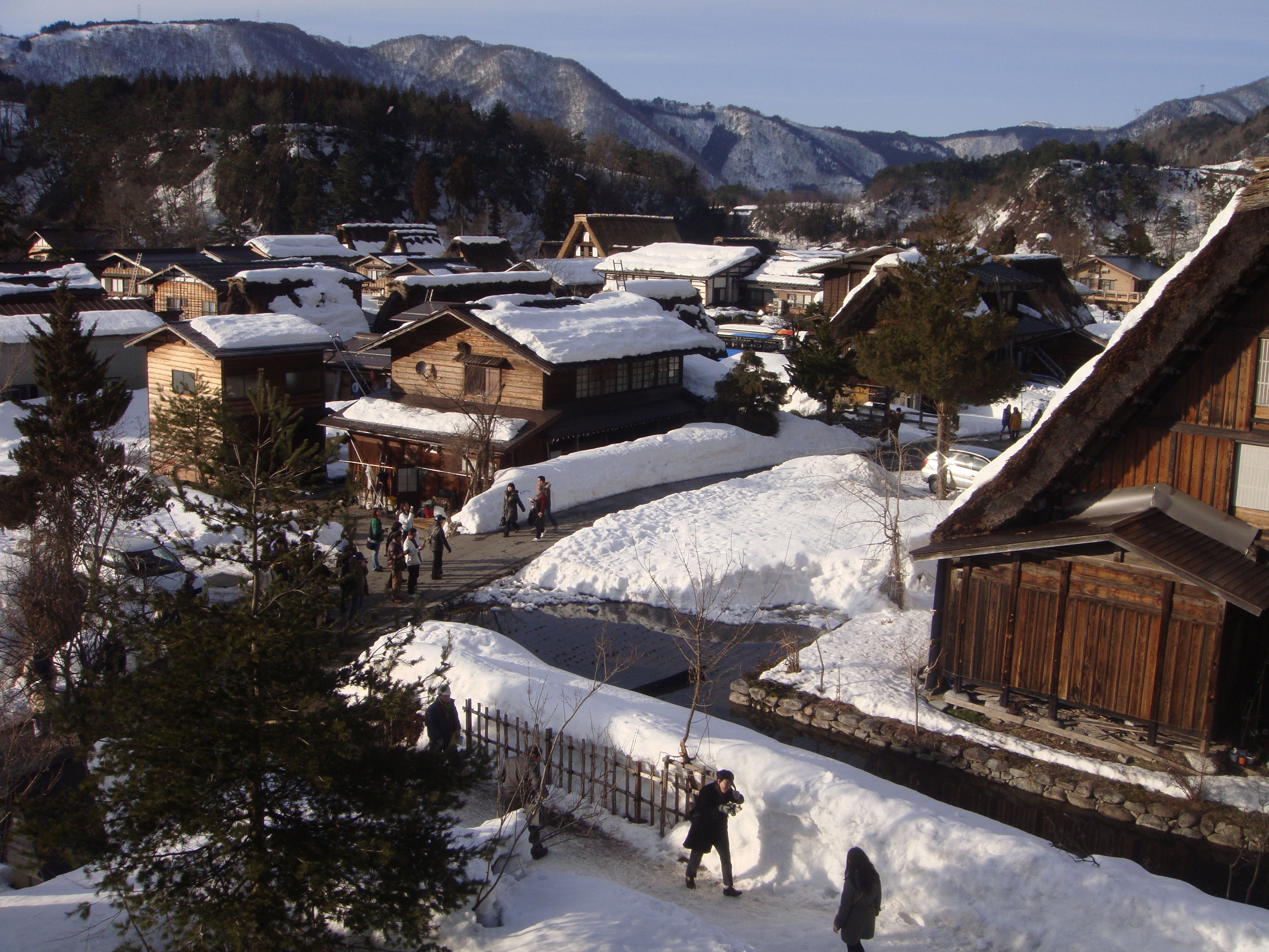 Một góc làng cổ Shirakawago.