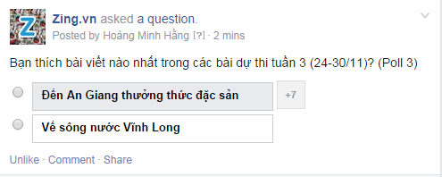 Bình chọn bài dự thi tuần 3 (24 - 30/11)