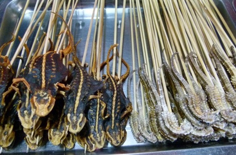 Dù được bày bán phổ biến ở các khu phố tại Bắc Kinh song giá cá ngựa xiên không hề “mềm”. Bạn phải chi một số tiền lớn mới có thể thưởng thức chúng.