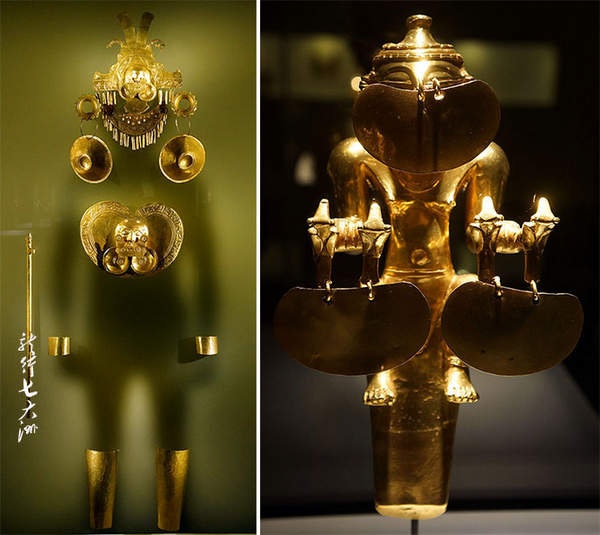 Ngoài các đồ vật bằng vàng, Viện bảo tàng còn triển lãm một số cổ vật khác bằng gốm sứ, đá, gỗ, và một số sản phẩm dệt may. Cùng với các đồ vật bằng vàng, toàn bộ những món đồ trên đều thể hiện cuộc sống tinh thần phong phú của các bộ lạc từ thời trước khi người châu Âu xuất hiện nơi này. 