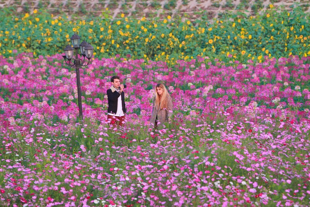 Cả những du khách nước ngoài cũng không bỏ lỡ dịp này.