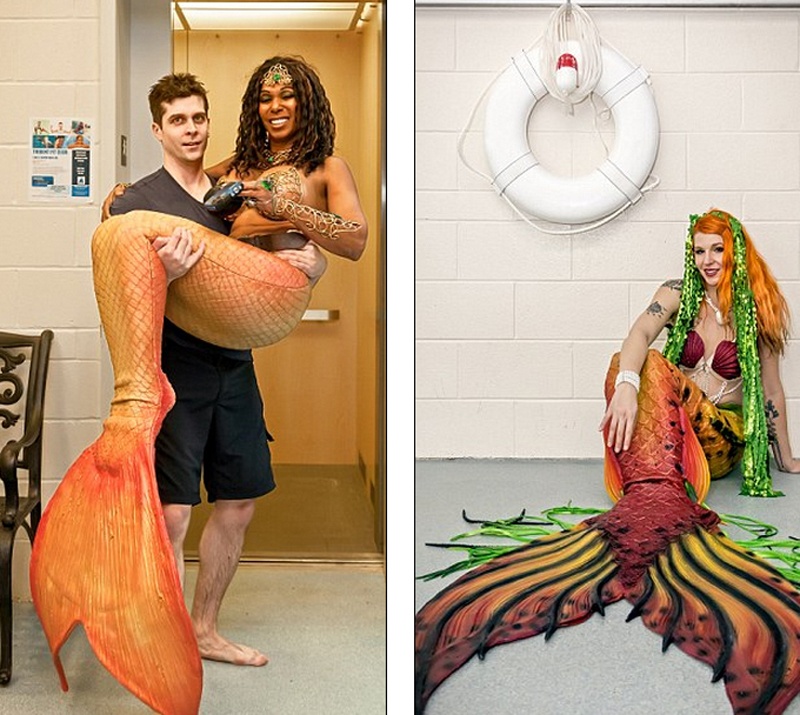 Ngoài đuôi, người cá còn đeo tóc giả và trang điểm rất kỳ công. Một nhiếp ảnh gia người Mỹ đã ghi lại rất nhiều hình ảnh của đại hội, ông nói: “Rất nhiều người từ bé đọc truyện hoặc xem phim hoạt hình đã có giấc mơ được trở thành tiên cá. Từ họ, ta cảm nhận được rất nhiều thứ: cái đẹp, sự tao nhã, lòng tự tin,…” 