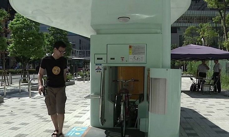 Thap xe dap sieu tiet kiem dien tich o Nhat hinh anh