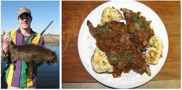 1.	Chuột sông (River Rats). Được biết tới như một giống hải ly, loài chuột sông bán thủy sinh có nguồn gốc từ Nam Mỹ này được biết tới như một nguồn dinh dưỡng thơm ngon giàu protein. Đây là một loài xâm lấn tại các vùng ngập nước, do vậy không khó hiểu khi chính phủ các nước cũng rất khuyến khích người dân ăn loại thực phẩm này.