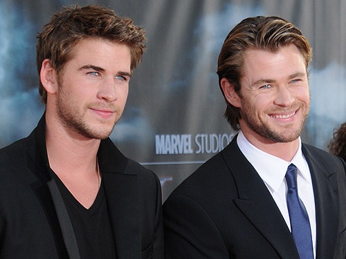 Anh em Chris và Liam Hemsworth. Ảnh saoonline.