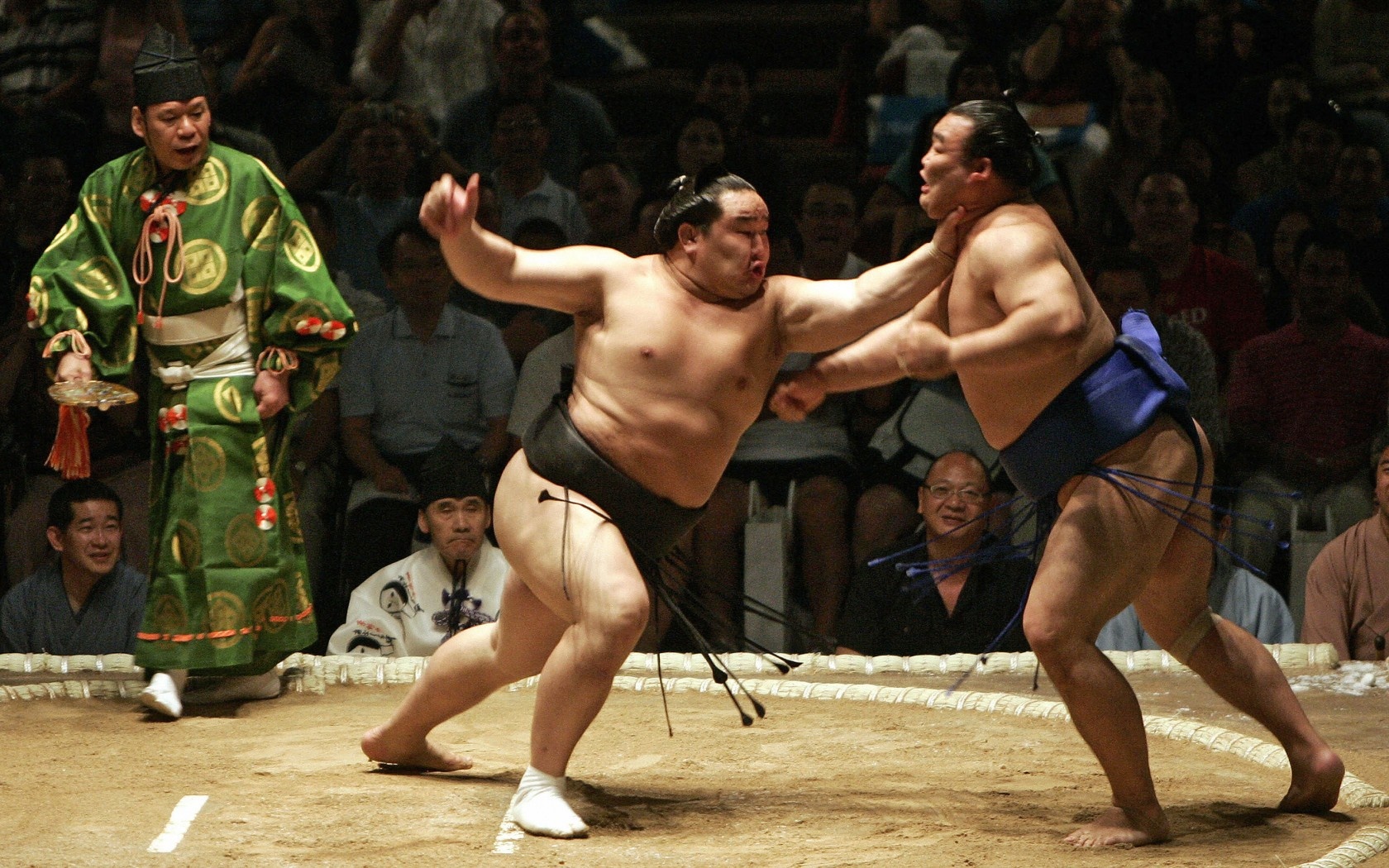 14. Xem một trận đấu Sumo  Sumo là một trong số những môn thể thao truyền thống mang tính biểu tượng của Nhật Bản. Tại Tokyo, du khách có thể ghé thăm bảo tàng Sumo tọa lạc ở sân vận động Ryogoku Kokugikan để xem các trận đấu võ Sumo.