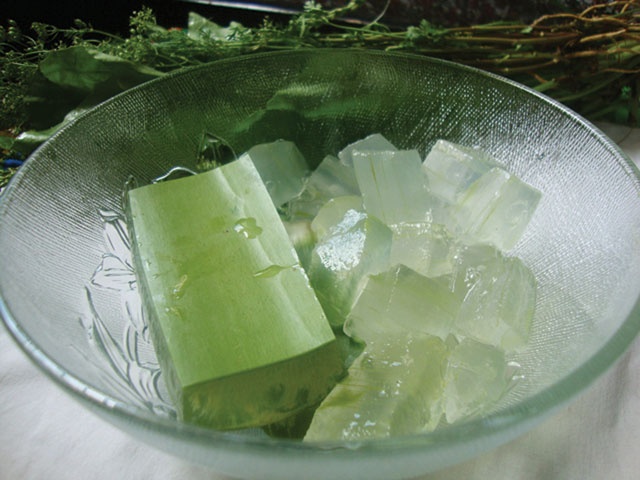 Nha đam đường phèn. Nha đam nấu với đường phèn là thức uống nhiều người lựa chọn trong những ngày nắng nóng. Nha đam gọt hết vỏ xanh, cắt nhỏ hoặc đem xay. Khi nước nấu với đường phèn (vừa đủ ngọt) sôi thì cho nha đam vào, hớt bỏ bọt, sôi lại chừng hai phút là có thể tắt bếp. Để nguội, cho vào tủ lạnh hoặc thêm đá khi uống sẽ ngon hơn. Nha đam làm mát gan, giải độc, hỗ trợ tiêu hóa.