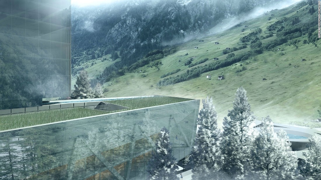 Các thiết kế của Tháp 7132, dựa trên kiến trúc sư người Mỹ Morphosis. Ông cho biết thiết ké hẹp và bao kính xung quanh sẽ giúp công trình phù hợp với môi trường núi cao xung quanh nó. 