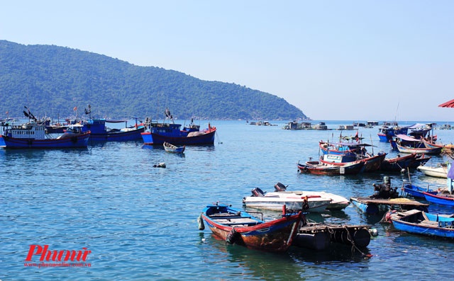 Làng chài và bến thuyền vịnh Vũng Rô.