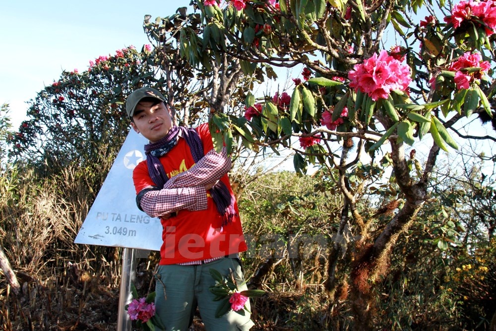 Đam mê leo núi và có sức khỏe dẻo dai, Hồng Phong cho biết sau Pu Ta Leng cậu sẽ tiếp tục chinh phục các đỉnh Pu Si Lung và Nhìu Cồ San. Ảnh: Xuân Mai.