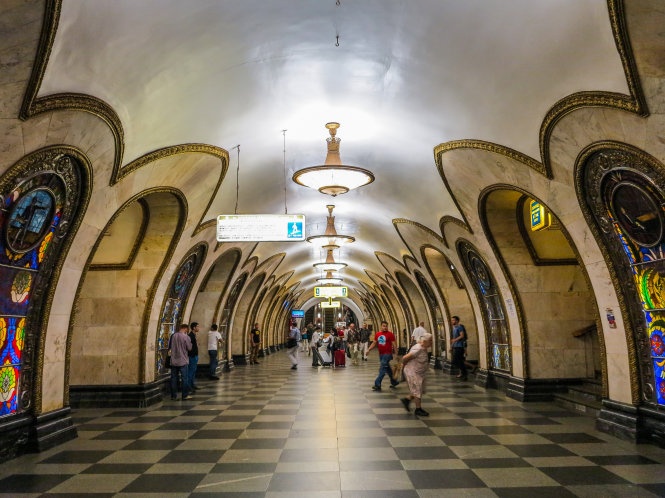 Với những chủ đề trang trí nghệ thuật khác nhau tại các trạm, công trình này luôn là điểm phải đến của du khách tại thủ đô nước Nga...  