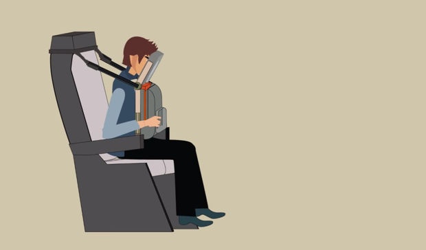 Ghe giup ngu ngon tren may bay hinh anh