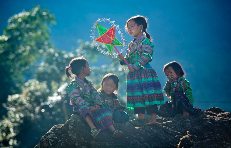 Trung thu miền biên ải. Ảnh: LeVietKhanh.