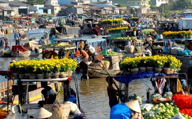 Kinh nghiem du lich duong song, cho noi hinh anh