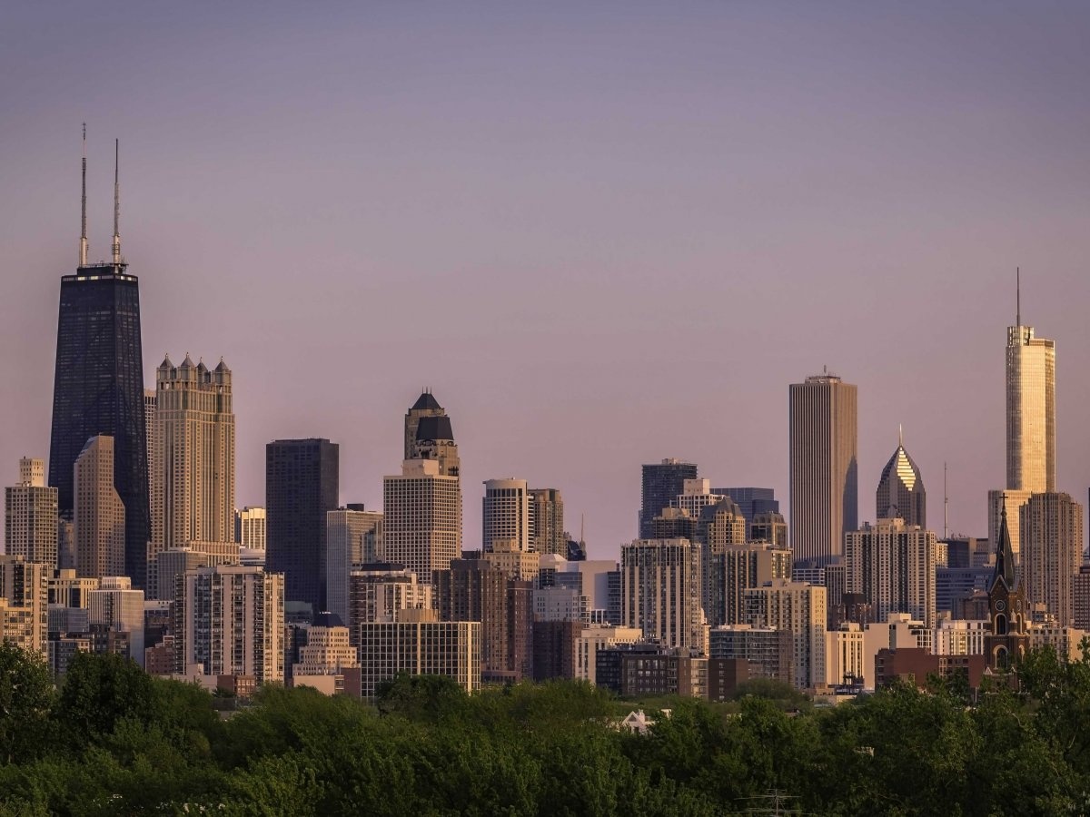7.	Chicago, Mỹ: 1160 tòa nhà cao tầng trên diện tích 589 km2. 
