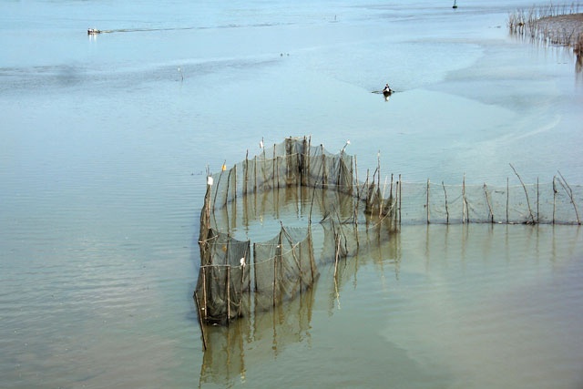 Đường vào Long Sơn khá đẹp, rộng, bạn sẽ đi qua hai cây cầu: Cầu Bà Nanh - cây cầu đầu tiên được xây dựng nối liền đảo Long Sơn với thị xã Bà Rịa (trước khi có cầu, người dân muốn ra vào đảo phải đi bằng đò), mở ra một bước phát triển mới cho Long Sơn. Từ cầu Bà Nanh, bạn có thể dừng xe ngắm cảnh vì tại khúc sông này có một làng bè nuôi hàu và cá trên sông. Hàu là một trong những đặc sản nổi tiếng nhất của đảo Long Sơn.