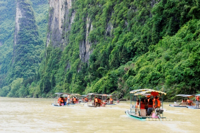 Đi thuyền xuôi từ Quế Lâm về Dương Sóc. Ảnh: Lynn Đỗ.