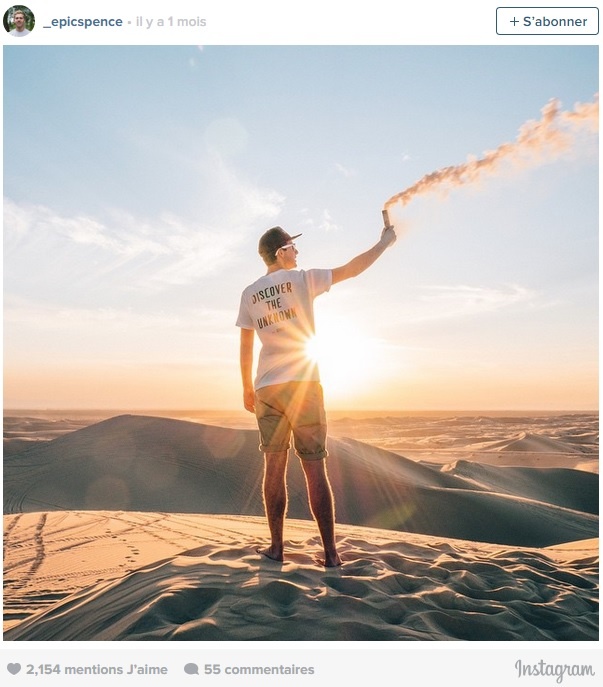 4.	@_epicspence: Spencer Findlay hiện đang là một sinh viên tại Đại học California Baptist, nơi cậu nghiên cứu thiết kế đồ họa, video và nhiếp ảnh. Instagram của cậu chứa đầy những hình ảnh tuyệt đẹp về thiên nhiên hoang dã của vùng Tây Bắc Thái Bình Dương tại Mỹ với một số hình ảnh của cậu ở bên trong. Mùa hè là thời gian đẹp để đi chơi xa và hít thở không khí trong lành – hãy theo dõi tài khoản Instagram của cậu ta nếu bạn muốn tìm kiếm động lực để khám phá thế giới.