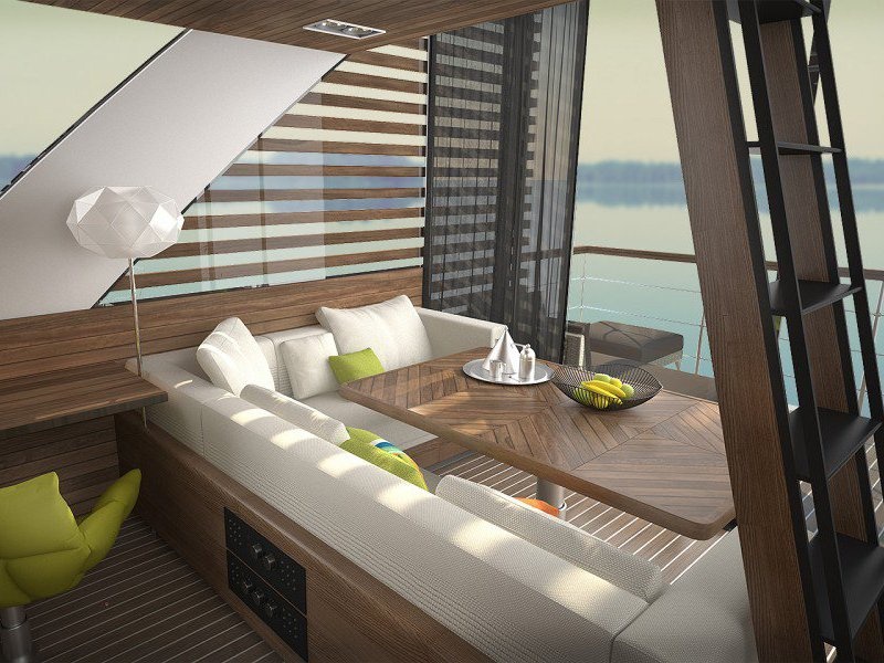 Bằng công nghệ làm chậm tốc độ di chuyển của những căn phòng nổi để tốc độ luôn ở trạng thái rất chậm rãi và thong dong, du khách được khuyến khích tận hưởng phong cảnh của thiên nhiên và bầu trời xung quanh bằng tầm nhìn toàn cảnh hoàn hảo, được tạo nên bởi những hình khối và cửa kính lớn của căn phòng.