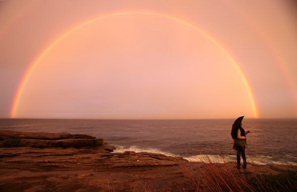 Cầu vồng đôi tuyệt đẹp trong hoàng hôn Maroubra (ngoại ô Sydney).