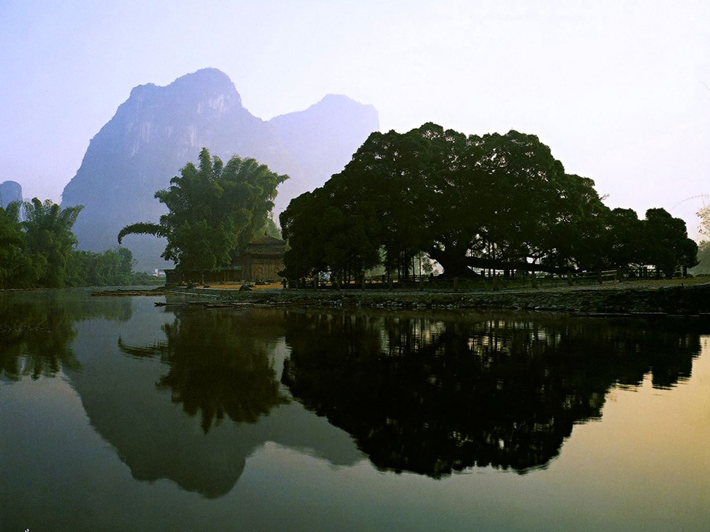 13. Cây đại bồ đề ước nguyện: Cây bồ đề có niên đại từ triều nhà Tùy này cao 17 mét, diện tích bóng râm lên đến 1000 mét vuông, từng xuất hiện trong bộ phim “Chị Ba Lưu” như là một nhân chứng cho tình yêu đẹp đẽ của 2 nhân vật chính. Kể từ đó, người dân địa phương tin rằng nếu những người độc thân chụp ảnh ở dưới gốc cây này thì sẽ tìm được tình yêu đích thực của mình. Không ai biết tính chân thực của lời đồn này nhưng không thể phủ nhận đó là một trong những lý do thu hút rất nhiều du khách đến đây. Guilinfrank.com.