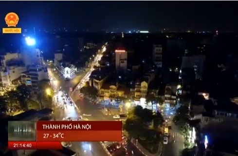 Ha Noi yen binh va tinh lang ve dem qua flycam hinh anh