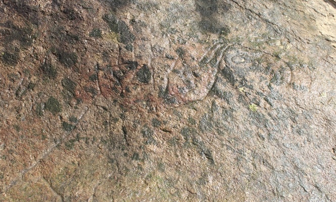 Hình khắc chim hạc.