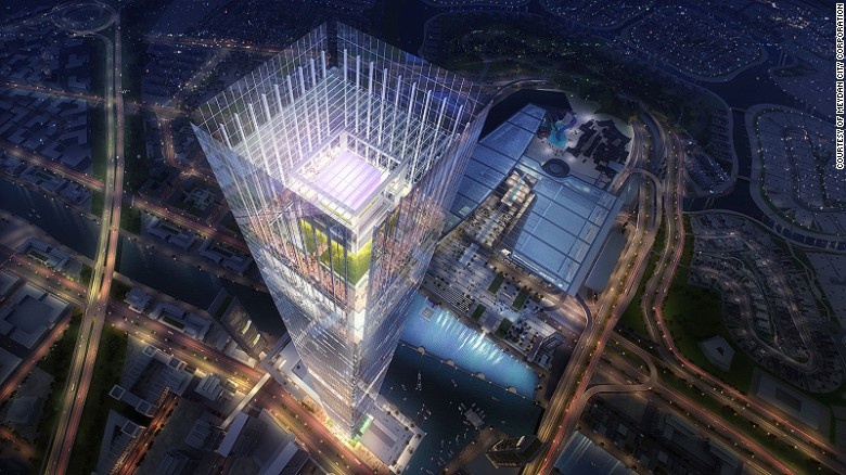 Khu phúc hợp của dự án có bao gồm một công viên nước, đầm phá, 100 cầu bến cảng du thuyền, bãi biển dài 300 mét, trung tâm thể thao trong nhà, và 8000 địa điểm vui chơi. Dự kiến toàn bộ khu phúc hợp của dự án sẽ phá vỡ them 5 kỷ lục thế giới.