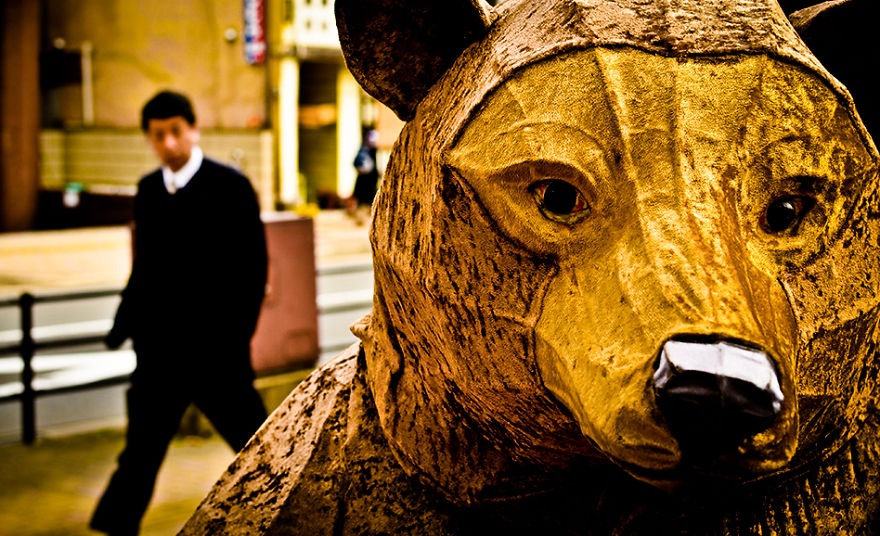 Hình ảnh những động vật trang trí trên đường phố ở Nagasaki trong dịp lễ.