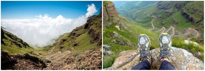 Con đường này đi qua một trong những điểm cao nhất của dãy núi Drakensberg - 
