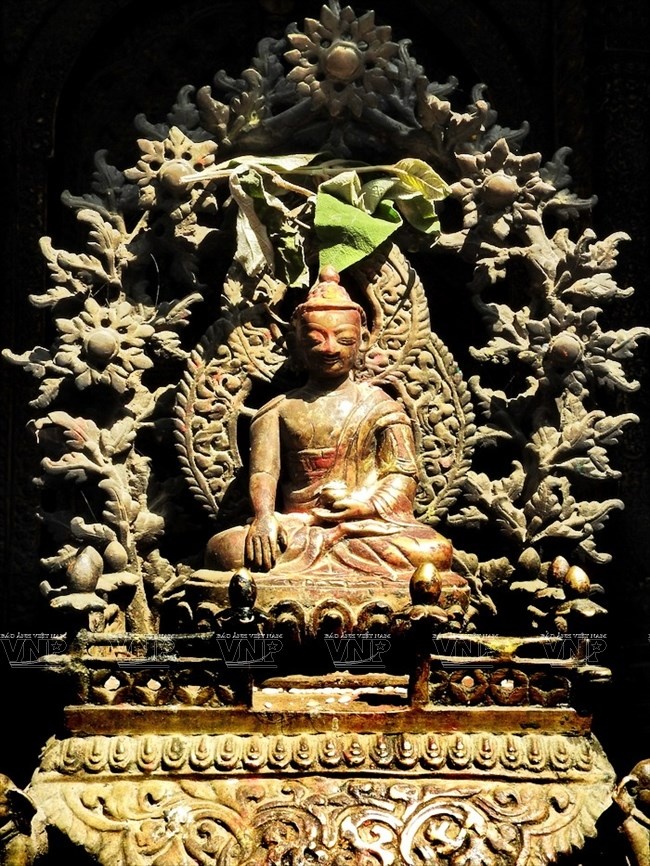 Điêu khắc tinh xảo của một pho tượng trên Quảng trường Patan Durbar, Di sản thế giới của Nepal.