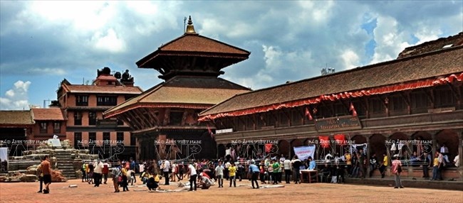 Đền thờ ở Kathmandu Durbar Square được xây từ thế kỷ thứ 17.