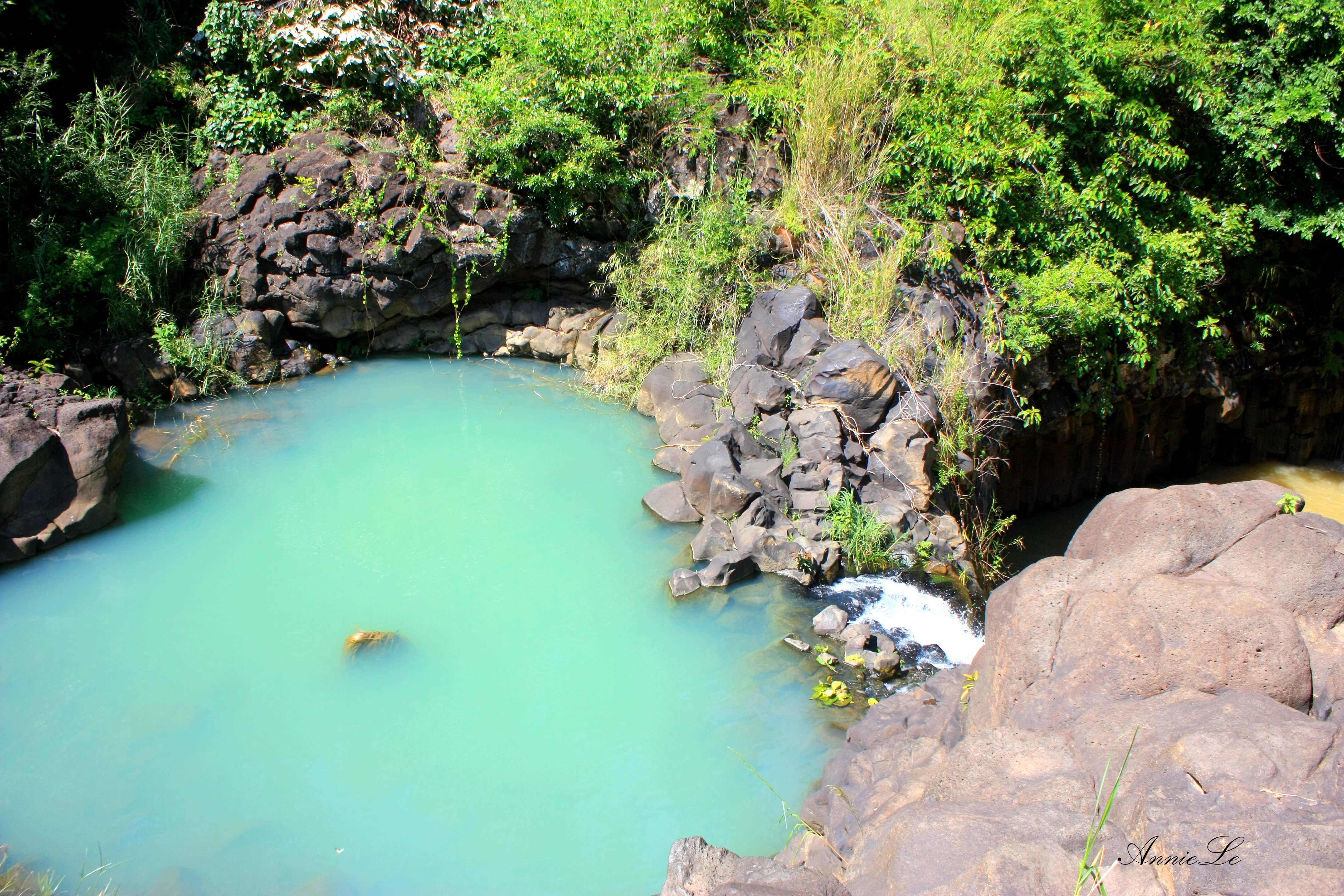 Truyền thuyết kể rằng, ngày xưa, “vị vua ham chơi” Bảo Đại đã cưỡi voi đến nơi đây, vì quá cảm kích trước vẻ đẹp của thác, đã lấy tên vị vua đầu tiên của triều Nguyễn đặt cho nơi này.