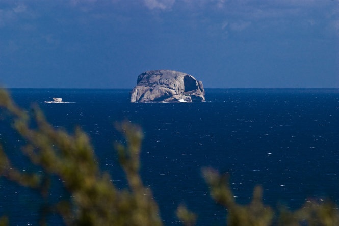 Đảo Skull Rock cô độc giữa biển. Ảnh: Flickr.