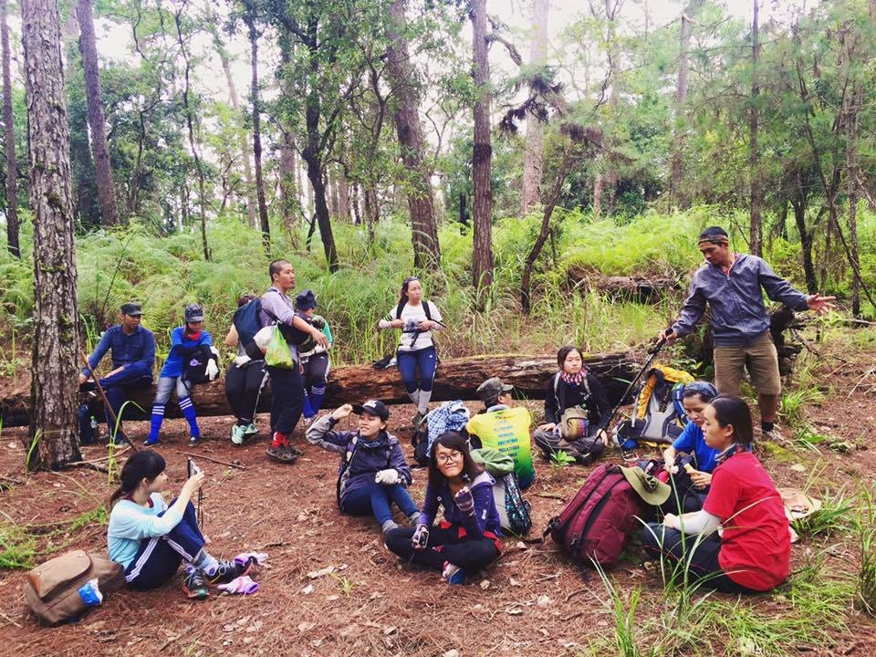 Cơn mưa ban chiều bắt đầu nặng hạt, Chúng tôi cố gắng di chuyển thật nhanh để di chuyển qua khu rừng lá kim, vì mưa càng to đường sẽ càng dễ trơn trượt và khó đi hơn. 