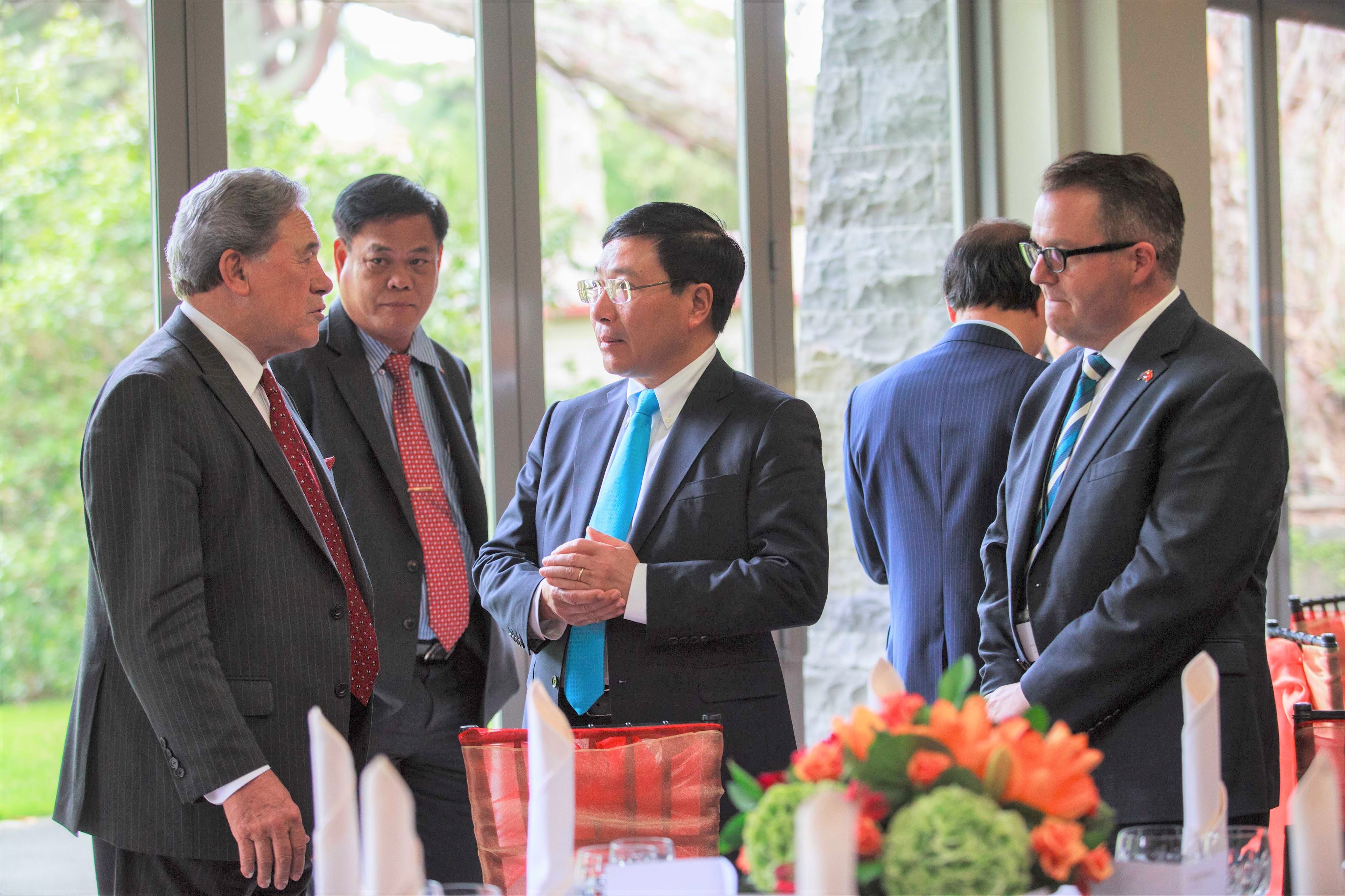 Pho thu tuong Pham Binh Minh hoi dam voi pho thu tuong New Zealand hinh anh