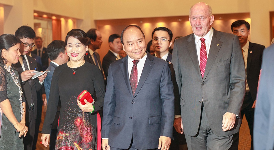 Thu tuong du tiec ky niem 45 nam thiet lap quan he Viet Nam-Australia hinh anh