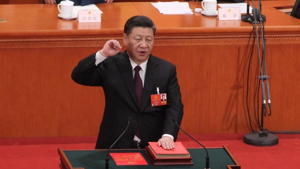 Chu tich Trung Quoc lan dau tuyen the truoc hien phap khi nham chuc hinh anh