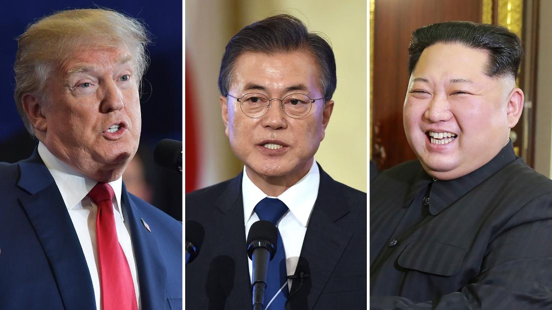 Trump - Kim - Moon co the cung tuyen bo ket thuc chien tranh hinh anh