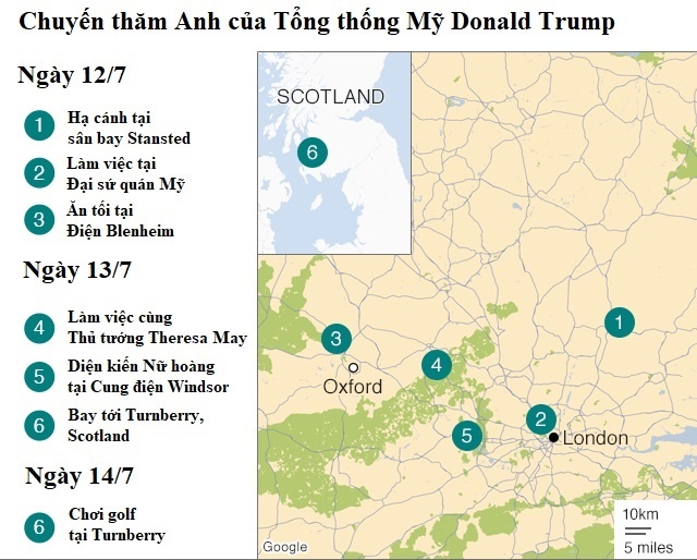 Trump đến Anh ảnh 2 Trump den Anh anh 2