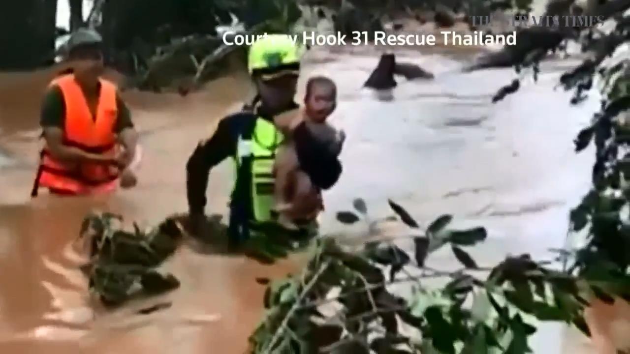 Nhom cuu ho doi bong Thai giai cuu tre 4 thang trong nuoc lu o Lao hinh anh
